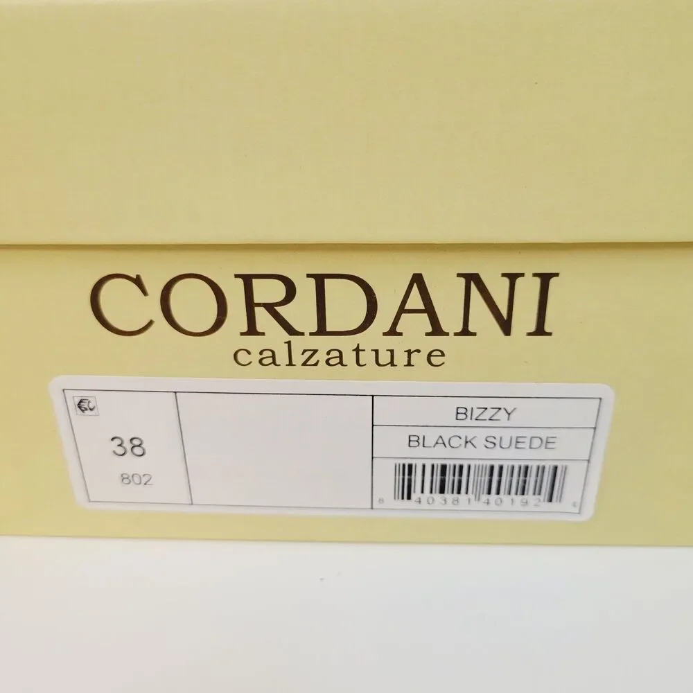 Cordani Empty Shoe Box Original Packaging Inserts Size 38 Bizzy Black Suede Gift